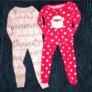 Festive Kids Pajama Set - Red and Green